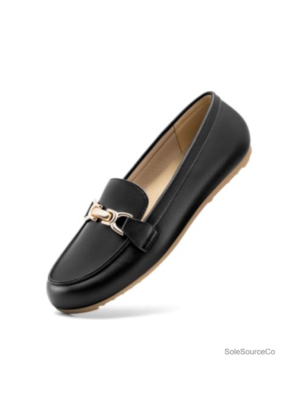 Faux Leather Loafers Slip On Flats Business Casual Work Shoes